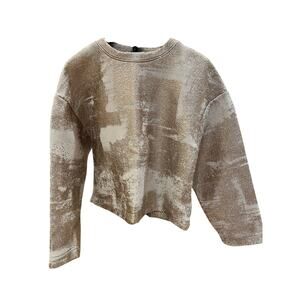 Zara Gold Foiled Oversized Sweatshirt (Sz S)